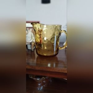 Vintage 1960's Hazel Atlas El Dorado Gold Glass Pitcher